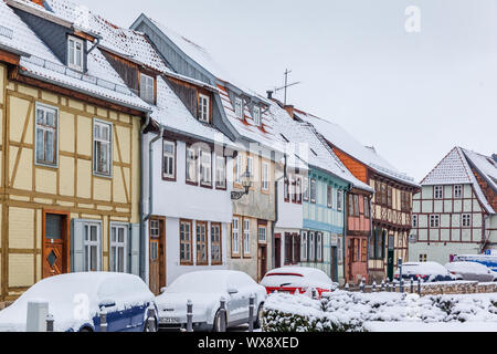 Sito del Patrimonio Mondiale Quedlinburg impressioni della Città Vecchia Foto Stock