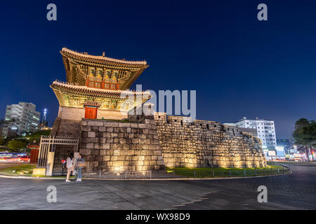 Porta di Dongdaemun Seoul Foto Stock