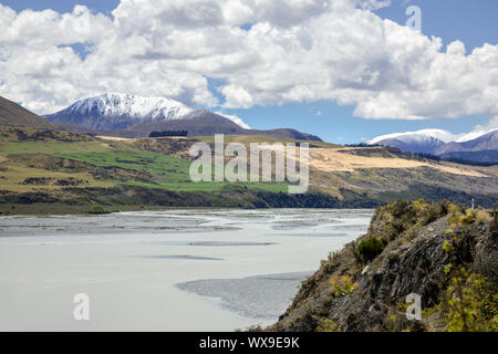 Montagna paesaggio delle Alpi del Sud Nuova Zelanda Foto Stock