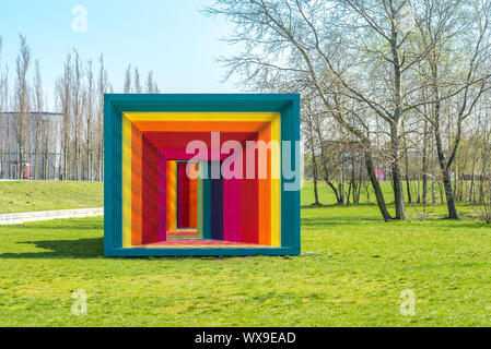 Arte pubblica, Abweg, in un parco della città a sud di Amburgo Foto Stock