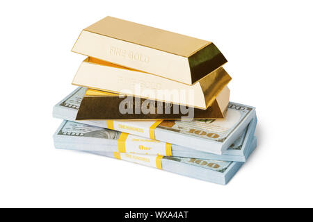 Oro e soldi Foto Stock