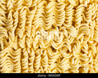 Ad asciugatura istantanea di spaghetti ramen Close Up sfondo. Foto Stock