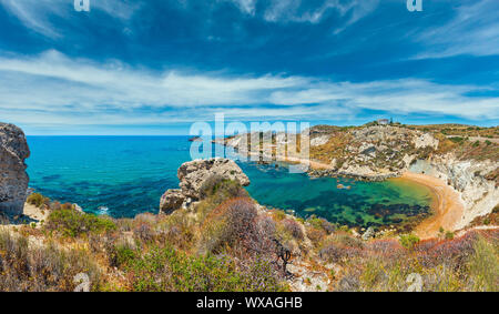 Mare spiaggia nei pressi di Rocca di San Nicola, Agrigento, Sicilia, Italia. Foto Stock