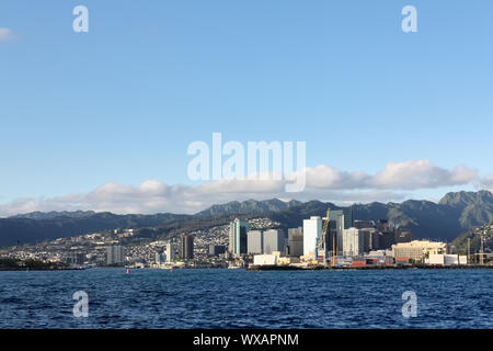 Honolulu paesaggi costieri Foto Stock