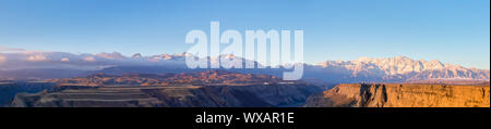 Xinjiang kuitun grand canyon panorama Foto Stock