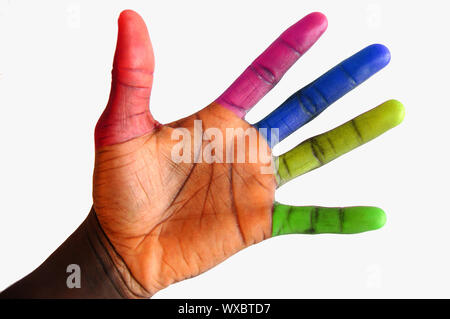 Si tratta di un immagine di una mano che rappresentano "divertimento e attenzione alla ricerca di' Foto Stock