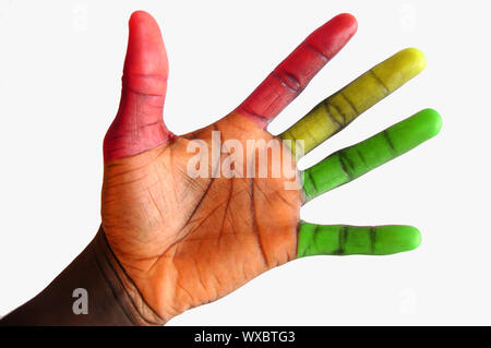 Si tratta di un immagine di una mano che rappresentano "divertimento e attenzione alla ricerca di' Foto Stock