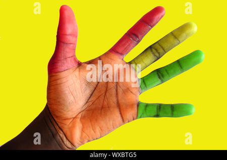 Si tratta di un immagine di una mano che rappresentano "divertimento e attenzione alla ricerca di' Foto Stock