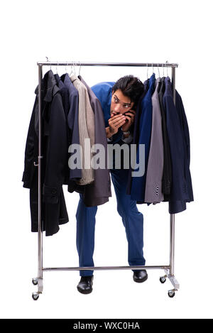 Bel giovane imprenditore nel concetto di abbigliamento Foto Stock