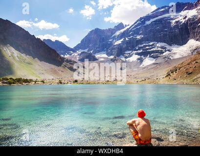 Fann Montagne Lago Foto Stock