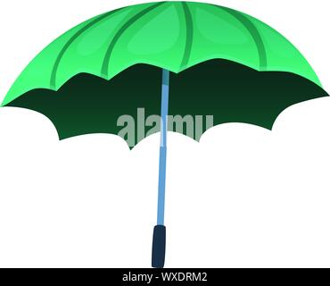 La moda verde icona ombrello. Cartoon di moda Ombrello verde icona vettoriali per il web design isolato su sfondo bianco Illustrazione Vettoriale