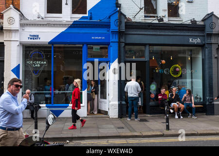 Tre venti Gelati Lab e Kaph cafe, Drury Street Dublin 2, Irlanda Foto Stock