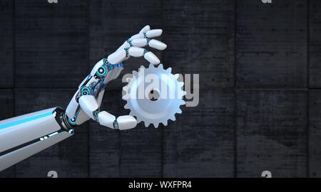 Mano di robot ruota dentata Foto Stock