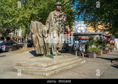 Seattle, Washington, Stati Uniti d'America - Vladimir Lenin statua Foto Stock