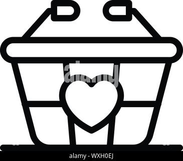 Farmacia icona del carrello. Delineare farmacia cestello icona vettoriali per il web design isolato su sfondo bianco Illustrazione Vettoriale