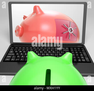 Piggy Archivio Mostra chiusa bloccata risparmi o account chiuso Foto Stock