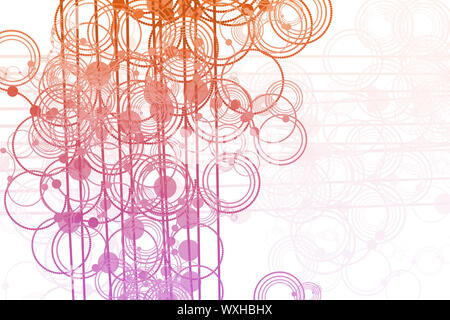 Linee fluide e circoli Abstract Foto Stock