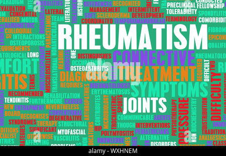 Reumatismi come una condizione medica nel concetto Foto Stock