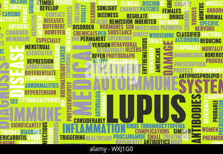 Lupus concetto di malattia come una condizione medica Foto Stock