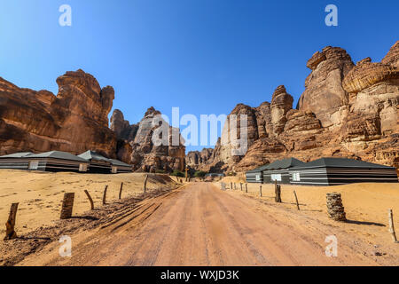 Desert Camp, Al-Ula, Medina, Arabia Saudita Foto Stock