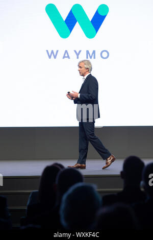 Francoforte, Deutschland. Xii Sep, 2019. John KRAFCIK, CEO Waymo, nel suo discorso di apertura, International Motor Show IAA 2019 a Francoforte, su 12.09.2019. | Utilizzo di credito in tutto il mondo: dpa/Alamy Live News Foto Stock