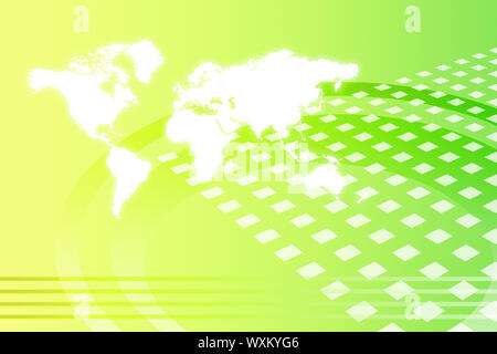 In tutto il mondo aziendale crescita sfondo astratto con mappa Foto Stock