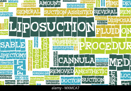 La liposuzione procedura medica come un concetto d'arte Foto Stock