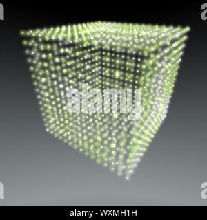Una immagine di una bella luci sullo sfondo del cubo Foto Stock
