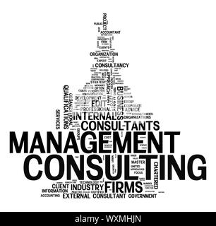 Una immagine di una consulenza di gestione cloud di testo Foto Stock