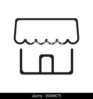 Memorizzare i Social Media Icona isolati su sfondo bianco. Il simbolo dello shopping moderno vettore semplice per Sito Web o Mobile App Illustrazione Vettoriale