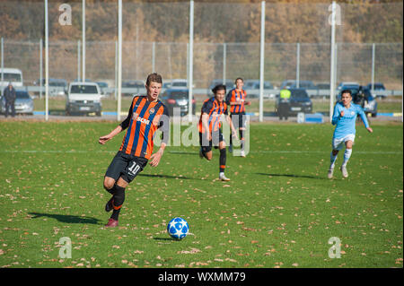 KHARKIV, Ucraina - 23 ottobre 2018: la UEFA Champions League U-19 match Shakhtar - Manchester City Foto Stock