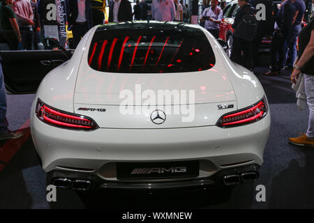 La vettura tedesca tuner AMG visualizza la Mercedes-AMG GT S auto sportiva al 2019 Internationale Automobil-Ausstellung (IAA). (Foto di Michael Debets / Pacific Stampa) Foto Stock