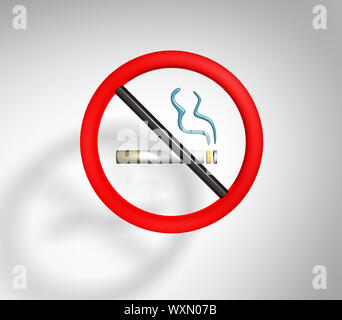 Una immagine di una non fumatori segno Foto Stock
