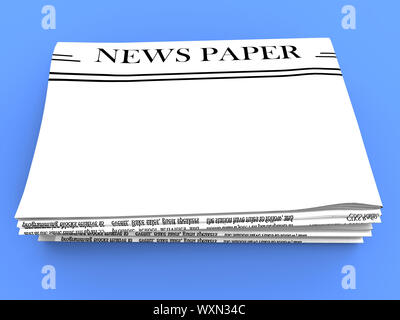 Giornale vuoto con copia spazio che mostra News Media Headline Foto Stock