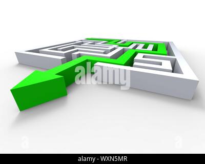 Break Out di labirinto mostra Puzzle di orientamento Foto Stock