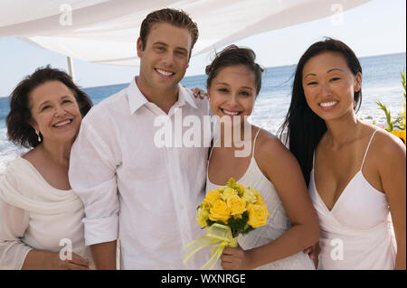 Matrimonio sulla spiaggia Foto Stock