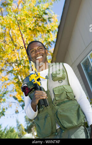 Pesca noce Foto Stock