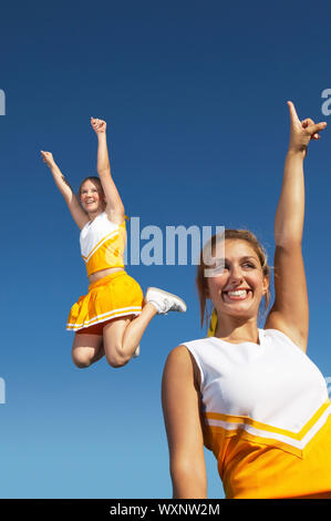 Ragazze pon pon Foto Stock