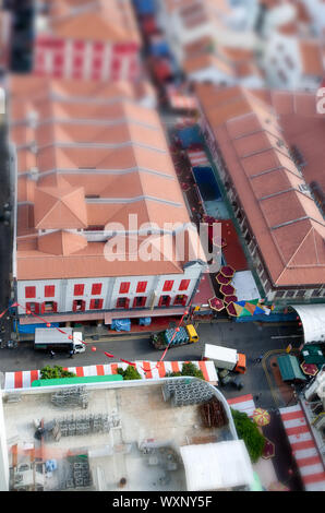 Tilt Shift Chinatown Foto Stock