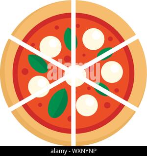 Quattro Formaggi pizza icona. Illustrazione piana di quattro formaggi pizza icona vettoriali per il web design Illustrazione Vettoriale