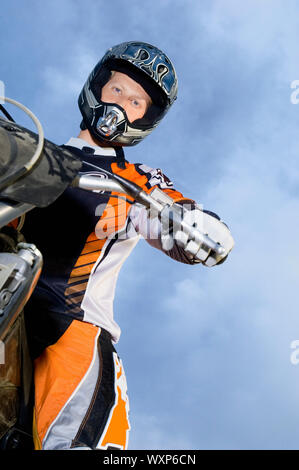 Corridore di motocross Foto Stock