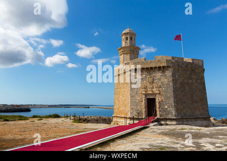 Ciutadella Castell de Sant Nicolas Castillo San Nicolas in Ciudadela Isole Baleari Foto Stock