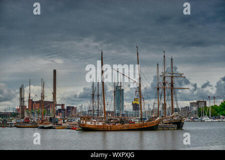 Marina del porto di Helsinki, capitale della Finlandia Foto Stock