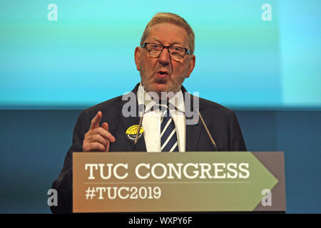 Len McCluskey Segretario generale di unire l'Unione Foto Stock