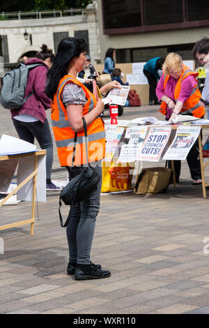 Dimostratore Anti-Trump Portsmouth Regno Unito. Foto Stock