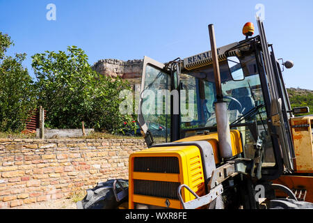 Motore agricoli, Vergisson, Borgogna e Saône-et-Loire, Bourgogne-Franche-Comté Regione, Francia Foto Stock