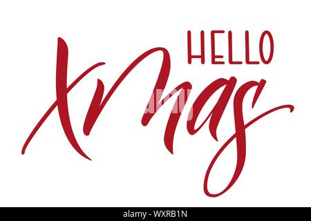 Pennello calligrafia Ciao Xmas Illustrazione Vettoriale