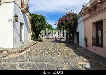 Colonia del Sacramento / Uruguay - 01 Maggio 2016: la strada nella Colonia del Sacramento, Uruguay Foto Stock