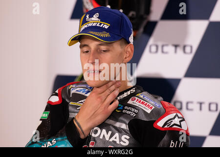 FABIO QUARTARARO, FRANCH RIDER numero 20 per Yamaha Petronas IN MOTOGP durante il giovedì e la domenica conferenza stampa della Motogp di San Marino e ri Foto Stock