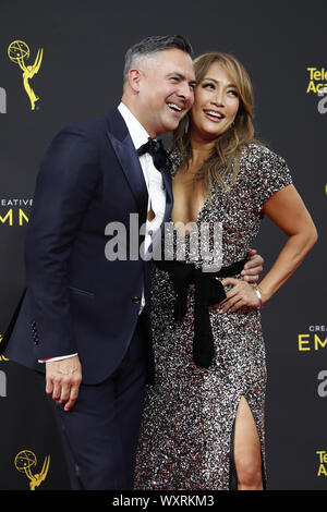 Settembre 17, 2019, Los Angeles, CA, Stati Uniti d'America: LOS ANGELES - Sep 14: Raj Kapoor, Carrie Ann Inaba al 2019 Primetime Emmy Arti Creative Awards presso il Teatro di Microsoft il 14 settembre 2019 a Los Angeles, CA (credito Immagine: © Kay Blake/ZUMA filo) Foto Stock